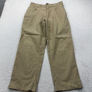 Duluth Trading Co Mens Lx30 Tan Nylon Spandex Cargo Utility Pants